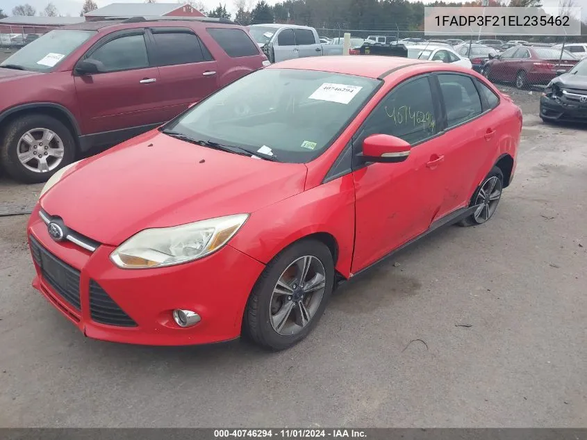 2014 Ford Focus Se VIN: 1FADP3F21EL235462 Lot: 40746294