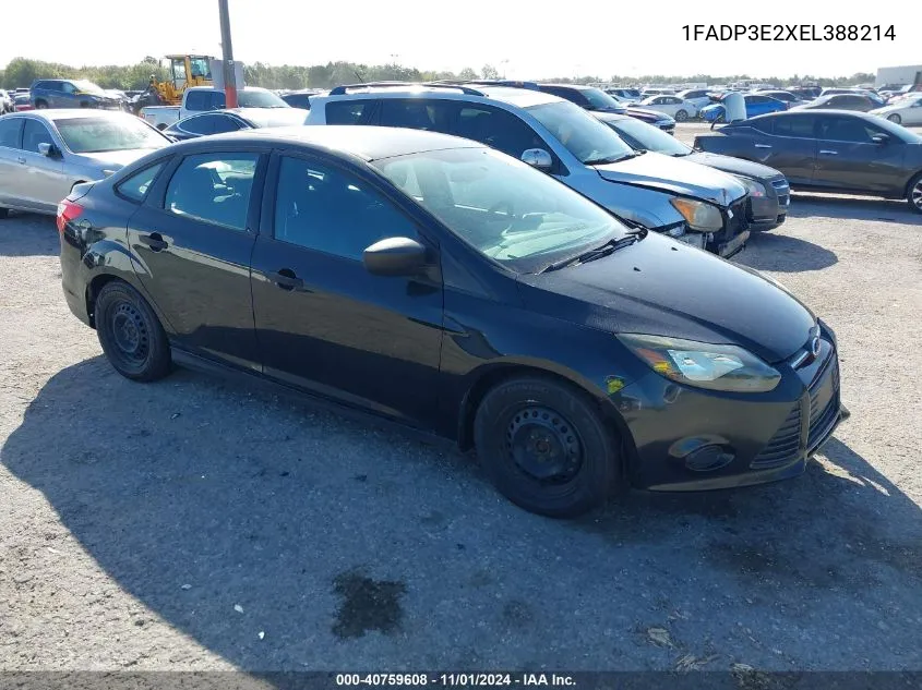 2014 Ford Focus S VIN: 1FADP3E2XEL388214 Lot: 40759608