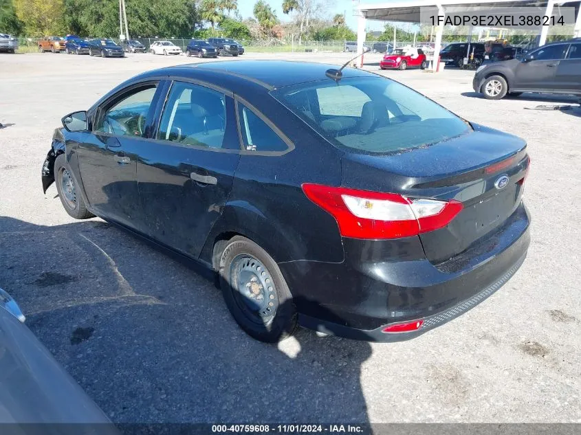 2014 Ford Focus S VIN: 1FADP3E2XEL388214 Lot: 40759608