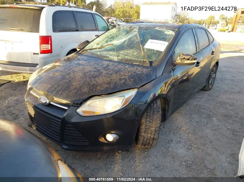 2014 Ford Focus Se VIN: 1FADP3F29EL244278 Lot: 40761559