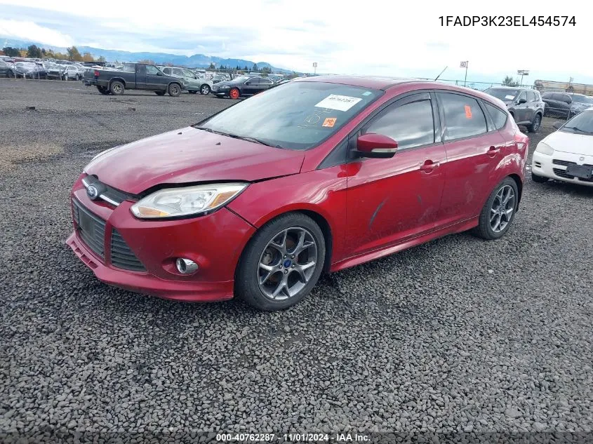 2014 Ford Focus Se VIN: 1FADP3K23EL454574 Lot: 40762287