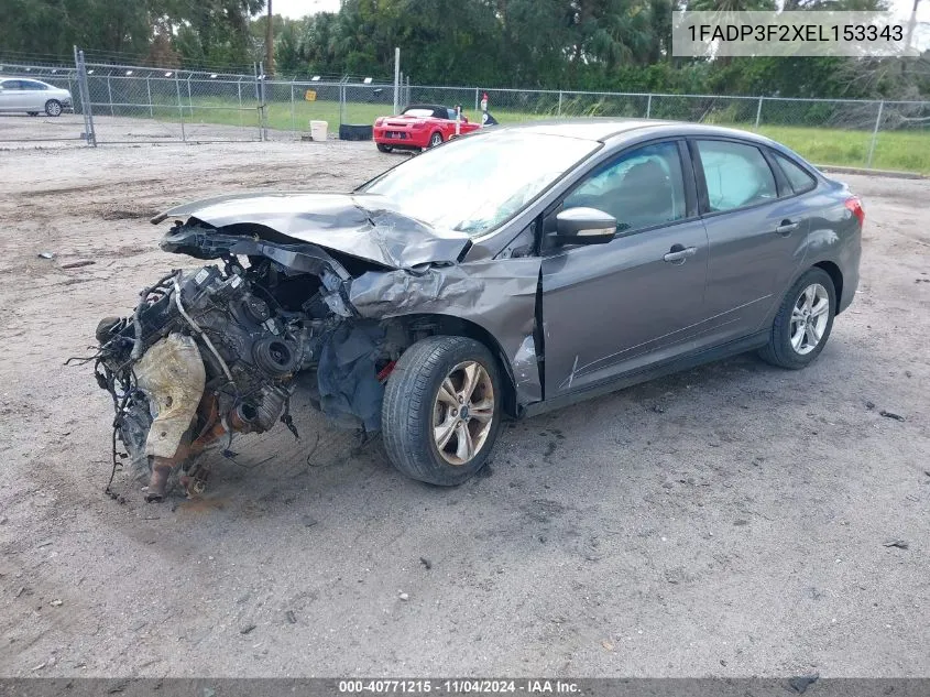 1FADP3F2XEL153343 2014 Ford Focus Se