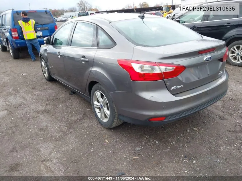 2014 Ford Focus Se VIN: 1FADP3F29EL310635 Lot: 40771449