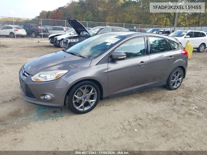 2014 Ford Focus Se VIN: 1FADP3K2XEL159455 Lot: 40772343