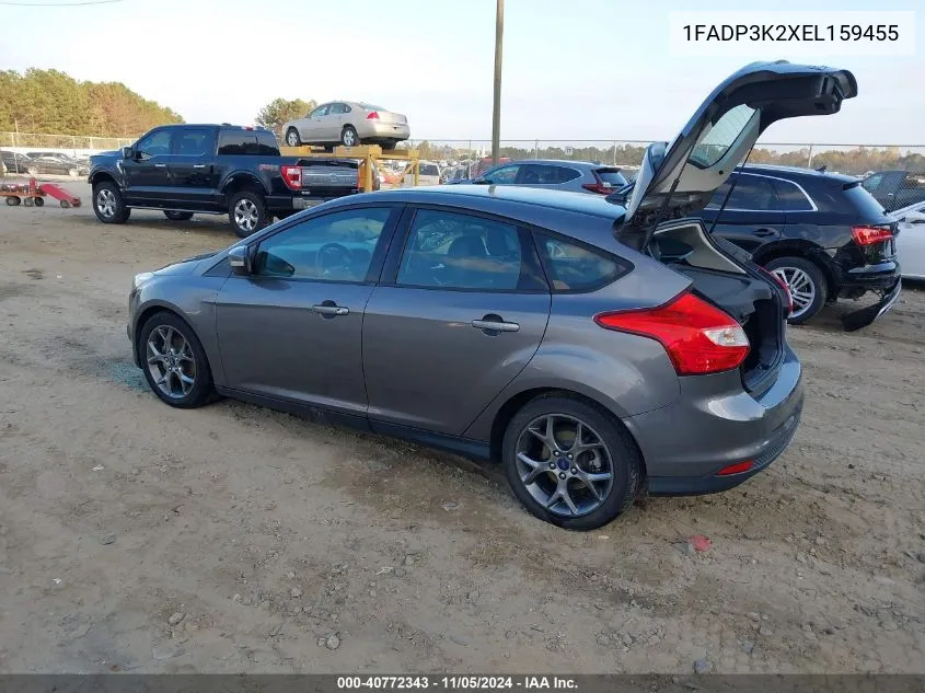 2014 Ford Focus Se VIN: 1FADP3K2XEL159455 Lot: 40772343