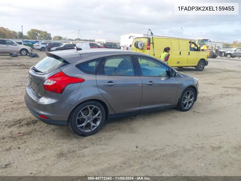 2014 Ford Focus Se VIN: 1FADP3K2XEL159455 Lot: 40772343