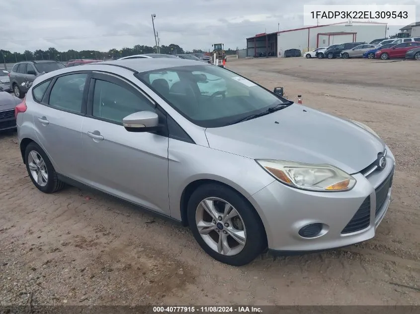 2014 Ford Focus Se VIN: 1FADP3K22EL309543 Lot: 40777915