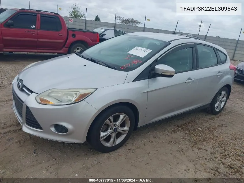 2014 Ford Focus Se VIN: 1FADP3K22EL309543 Lot: 40777915