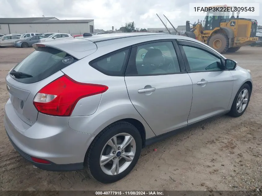 2014 Ford Focus Se VIN: 1FADP3K22EL309543 Lot: 40777915