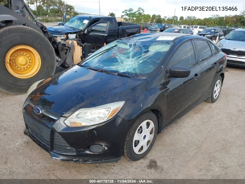 2014 Ford Focus S VIN: 1FADP3E20EL135466 Lot: 40778728