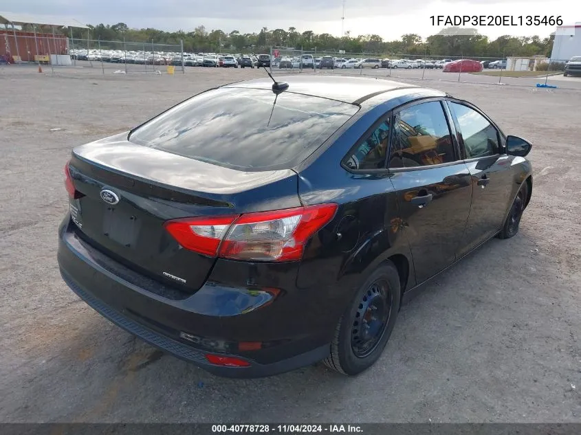 2014 Ford Focus S VIN: 1FADP3E20EL135466 Lot: 40778728