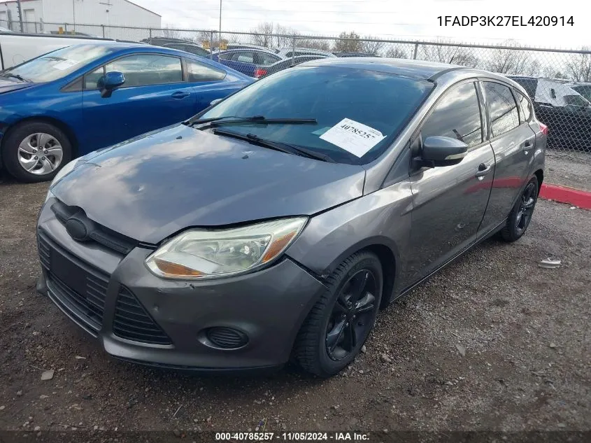 2014 Ford Focus Se VIN: 1FADP3K27EL420914 Lot: 40785257