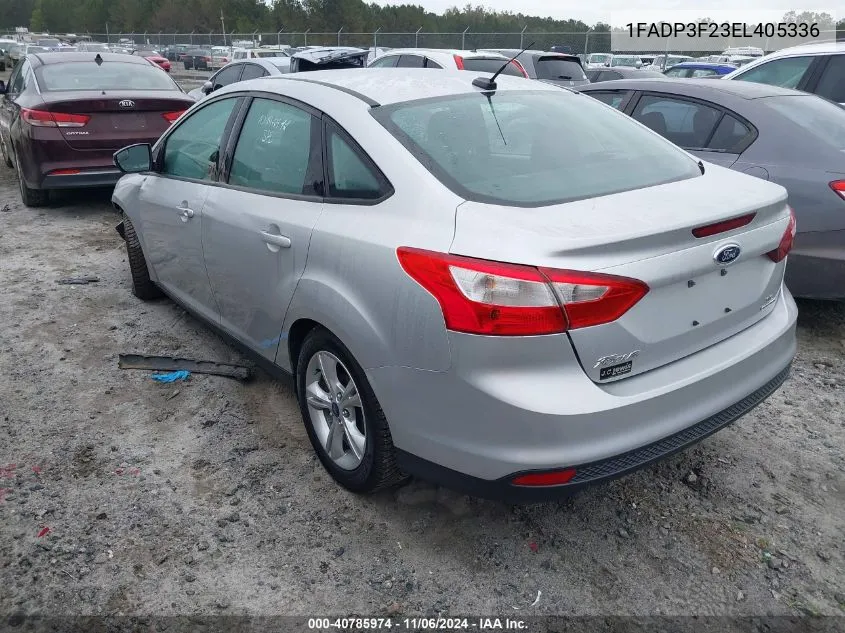 2014 Ford Focus Se VIN: 1FADP3F23EL405336 Lot: 40785974