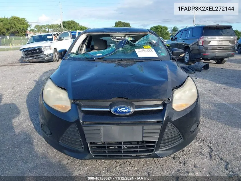 2014 Ford Focus Se VIN: 1FADP3K2XEL272144 Lot: 40786024