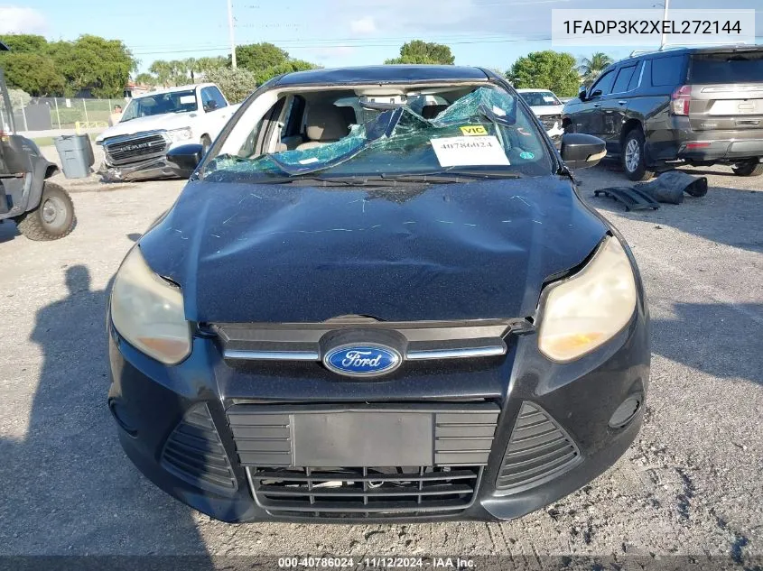 2014 Ford Focus Se VIN: 1FADP3K2XEL272144 Lot: 40786024