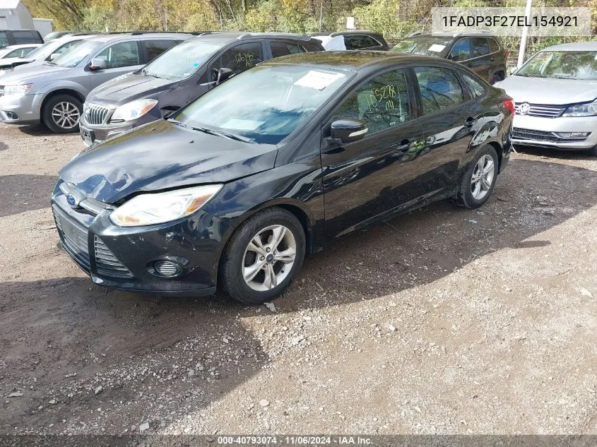 2014 Ford Focus Se VIN: 1FADP3F27EL154921 Lot: 40793074