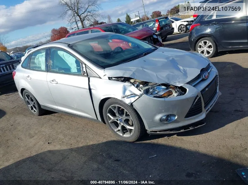 2014 Ford Focus Se VIN: 1FADP3F24EL107569 Lot: 40794895