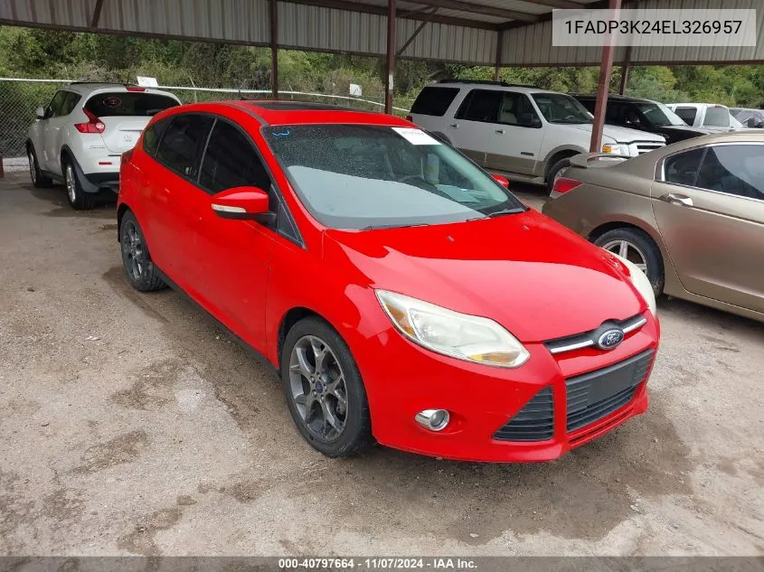 2014 Ford Focus Se VIN: 1FADP3K24EL326957 Lot: 40797664