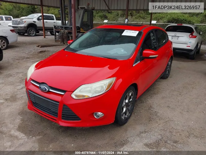 2014 Ford Focus Se VIN: 1FADP3K24EL326957 Lot: 40797664