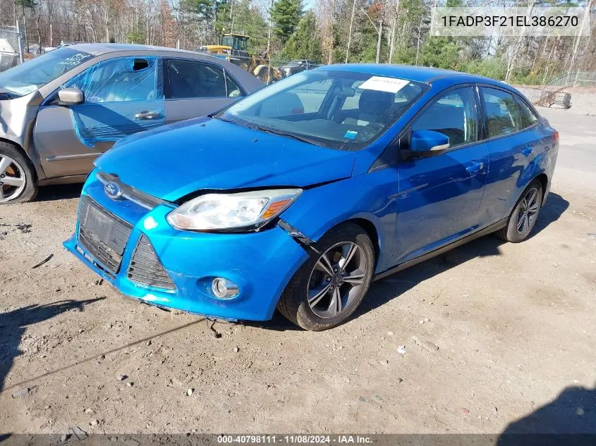 2014 Ford Focus Se VIN: 1FADP3F21EL386270 Lot: 40798111