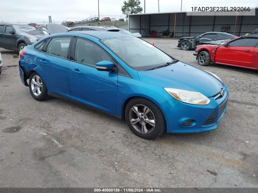 2014 Ford Focus Se VIN: 1FADP3F23EL292066 Lot: 40800159