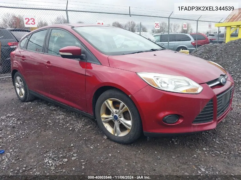 2014 Ford Focus Se VIN: 1FADP3K2XEL344539 Lot: 40803546