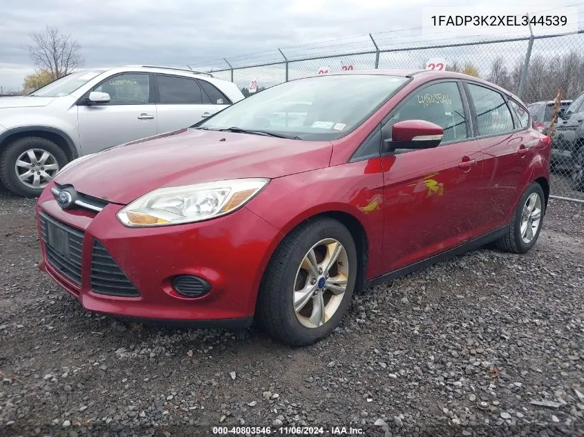 2014 Ford Focus Se VIN: 1FADP3K2XEL344539 Lot: 40803546