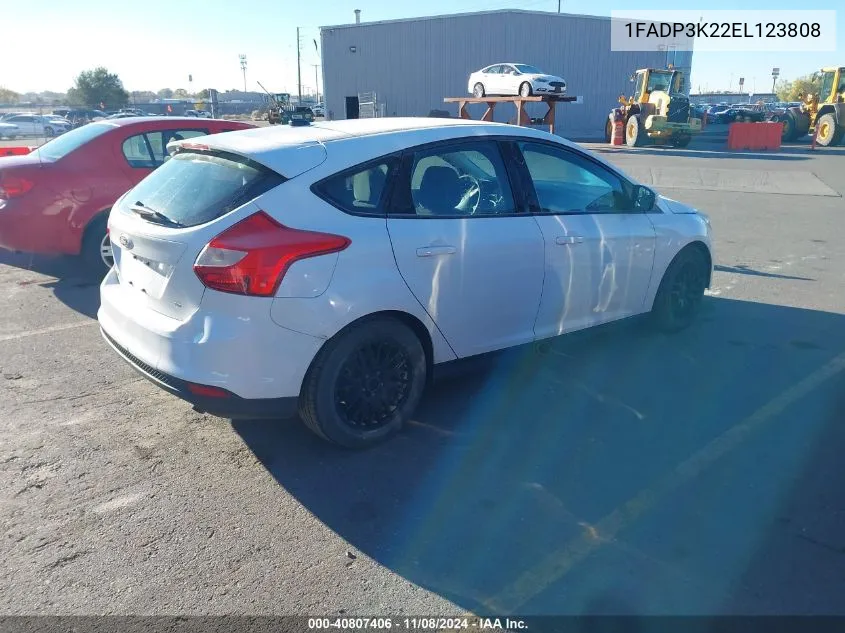 2014 Ford Focus Se VIN: 1FADP3K22EL123808 Lot: 40807406