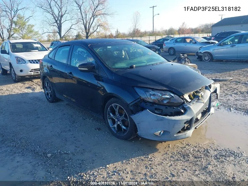 2014 Ford Focus Se VIN: 1FADP3F25EL318182 Lot: 40810716