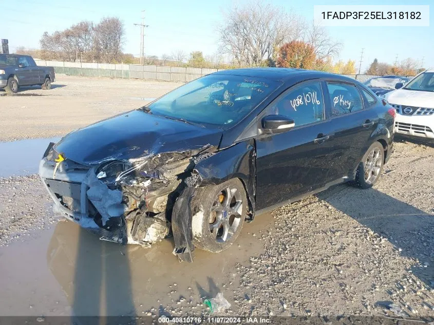 2014 Ford Focus Se VIN: 1FADP3F25EL318182 Lot: 40810716