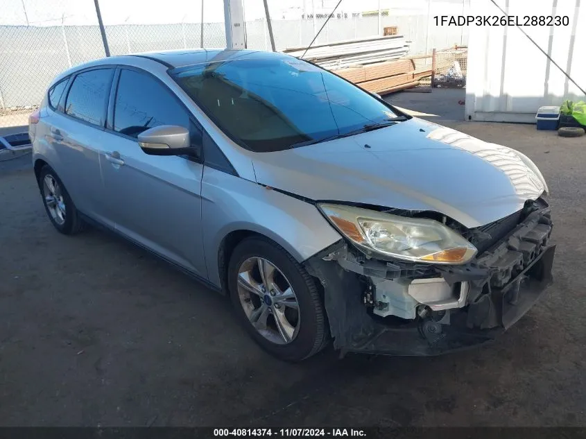 2014 Ford Focus Se VIN: 1FADP3K26EL288230 Lot: 40814374