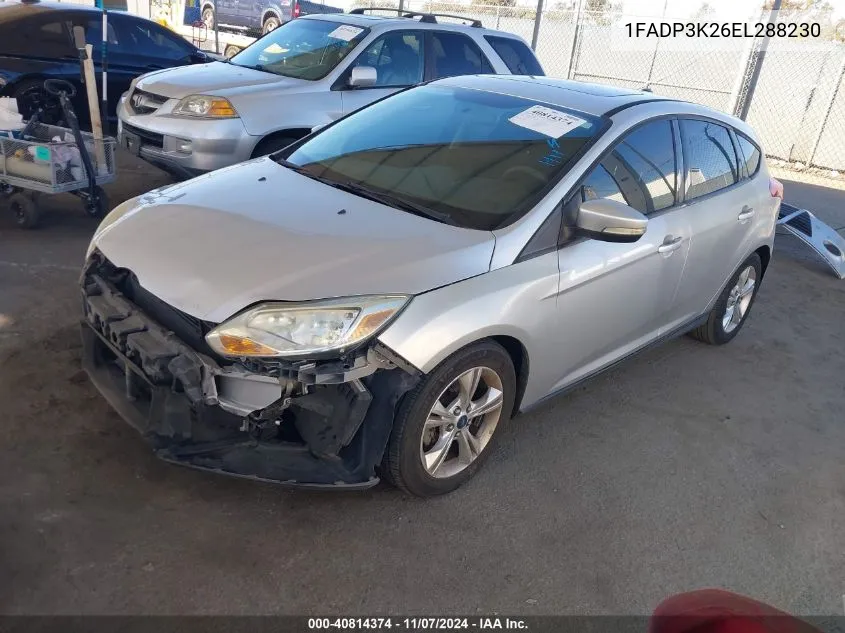 2014 Ford Focus Se VIN: 1FADP3K26EL288230 Lot: 40814374