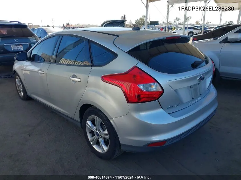 2014 Ford Focus Se VIN: 1FADP3K26EL288230 Lot: 40814374