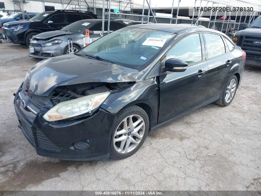 2014 Ford Focus Se VIN: 1FADP3F20EL378130 Lot: 40816076