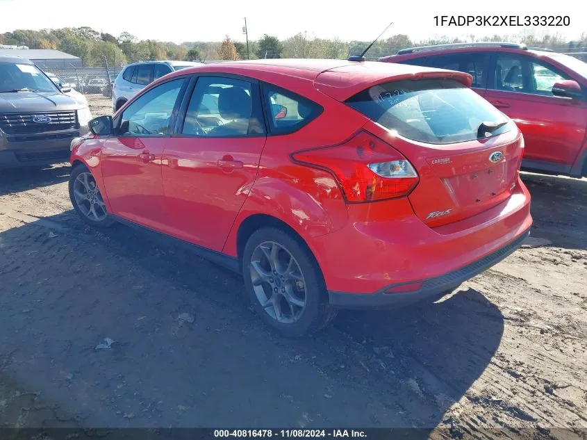 2014 Ford Focus Se VIN: 1FADP3K2XEL333220 Lot: 40816478