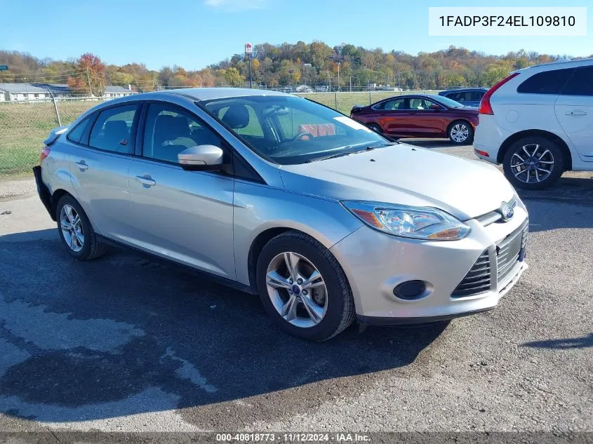 2014 Ford Focus Se VIN: 1FADP3F24EL109810 Lot: 40818773