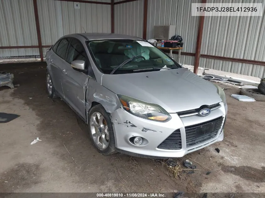 2014 Ford Focus Titanium VIN: 1FADP3J28EL412936 Lot: 40819810