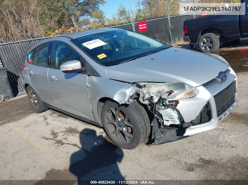 2014 Ford Focus Se VIN: 1FADP3K29EL160757 Lot: 40823430