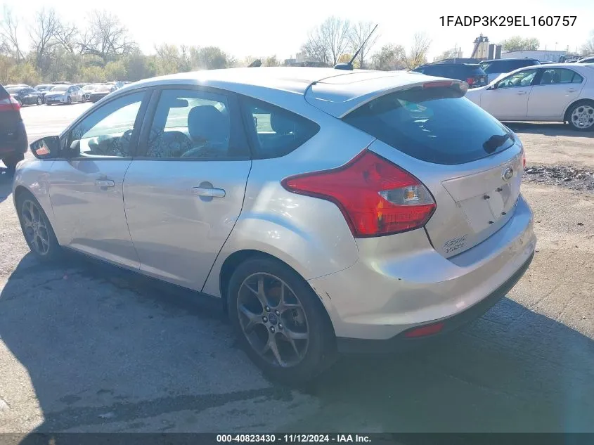 2014 Ford Focus Se VIN: 1FADP3K29EL160757 Lot: 40823430