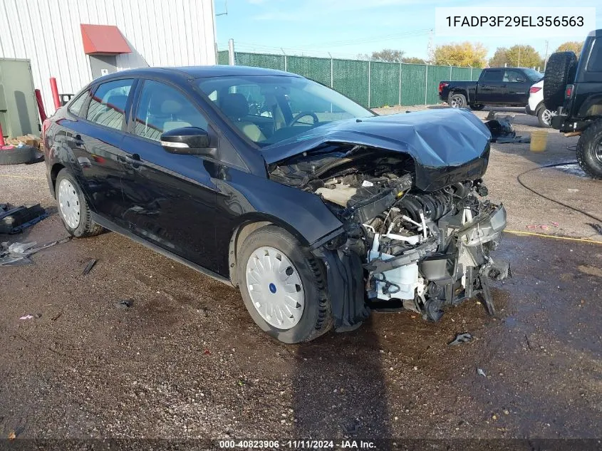 2014 Ford Focus Se VIN: 1FADP3F29EL356563 Lot: 40823906