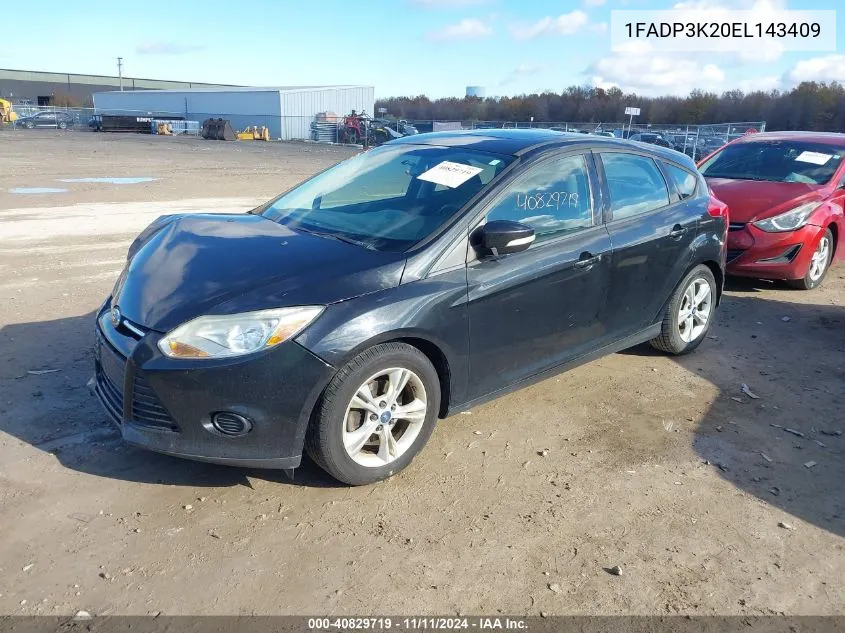 2014 Ford Focus Se VIN: 1FADP3K20EL143409 Lot: 40829719