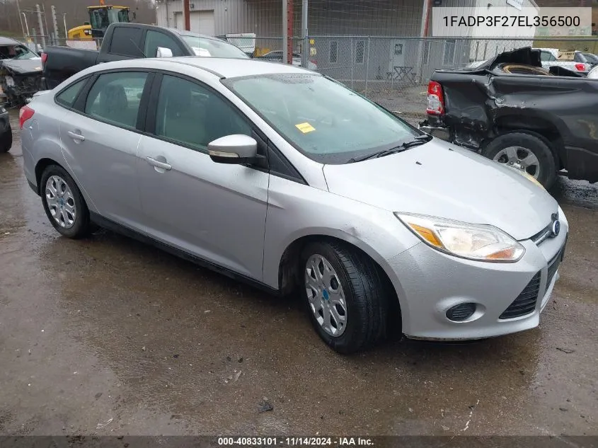 2014 Ford Focus Se VIN: 1FADP3F27EL356500 Lot: 40833101