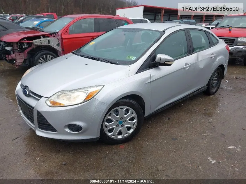 2014 Ford Focus Se VIN: 1FADP3F27EL356500 Lot: 40833101