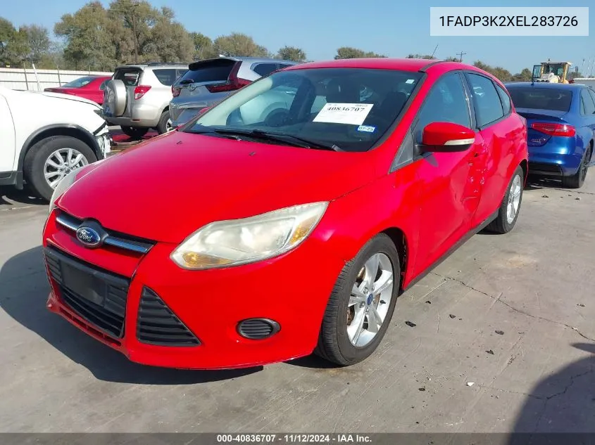 2014 Ford Focus Se VIN: 1FADP3K2XEL283726 Lot: 40836707