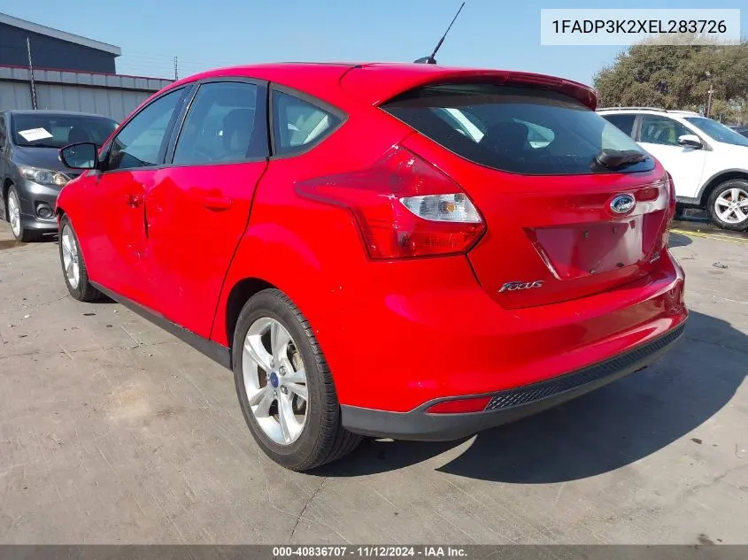 2014 Ford Focus Se VIN: 1FADP3K2XEL283726 Lot: 40836707