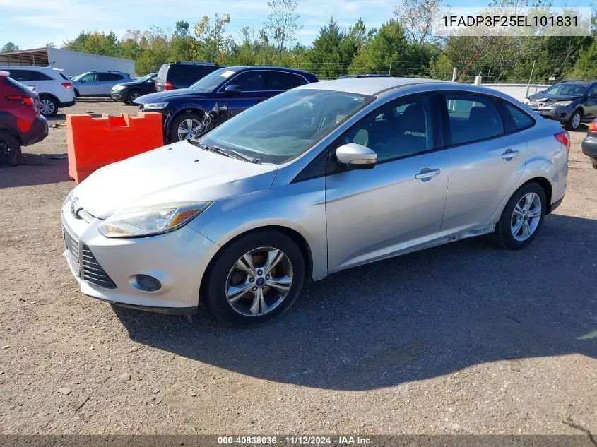 2014 Ford Focus Se VIN: 1FADP3F25EL101831 Lot: 40838036