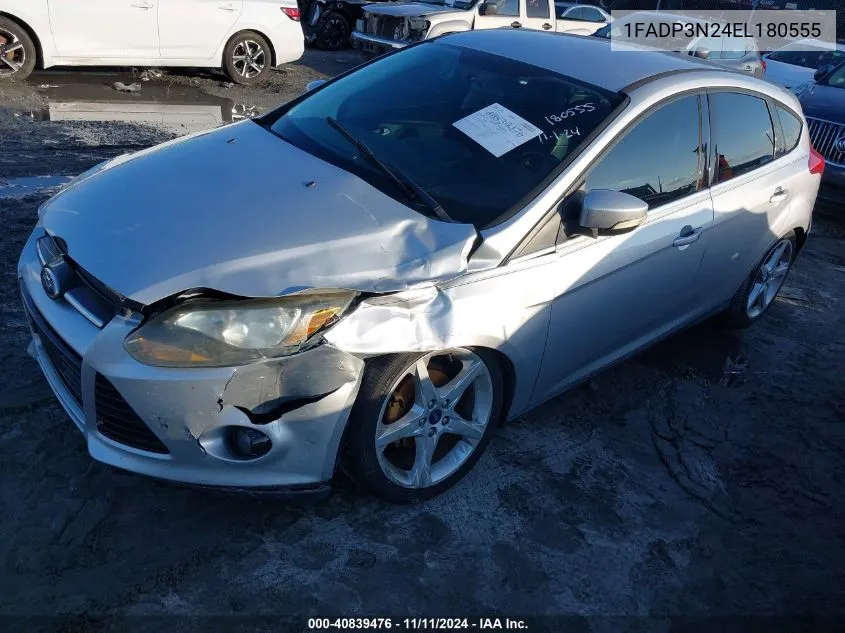 2014 Ford Focus Titanium VIN: 1FADP3N24EL180555 Lot: 40839476