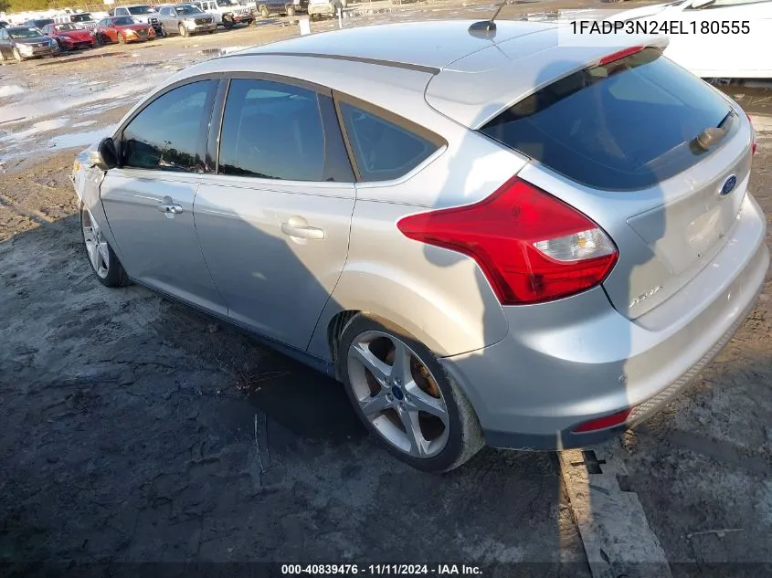 2014 Ford Focus Titanium VIN: 1FADP3N24EL180555 Lot: 40839476