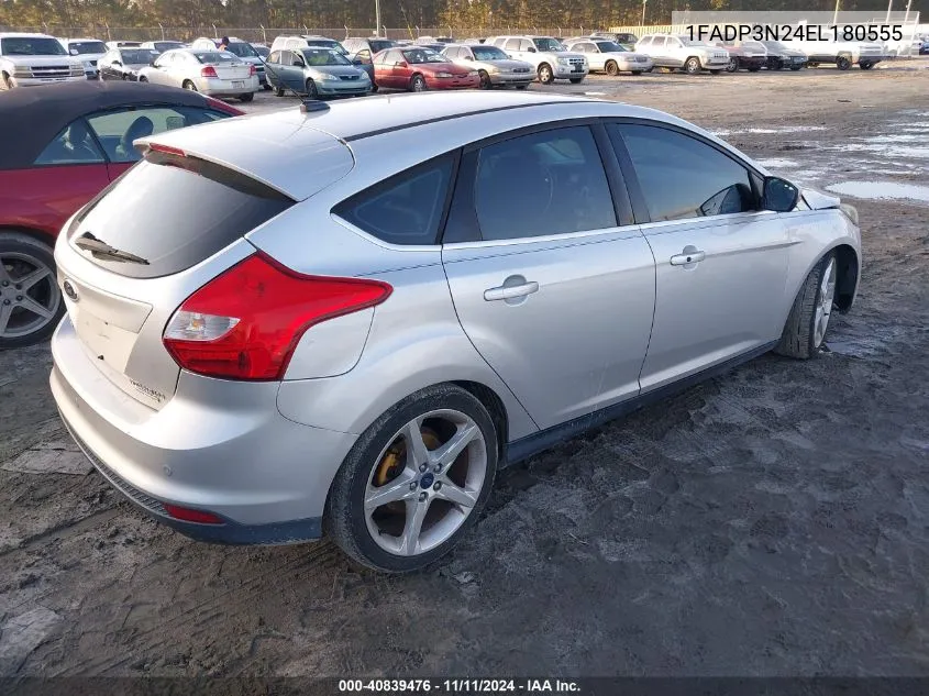 2014 Ford Focus Titanium VIN: 1FADP3N24EL180555 Lot: 40839476