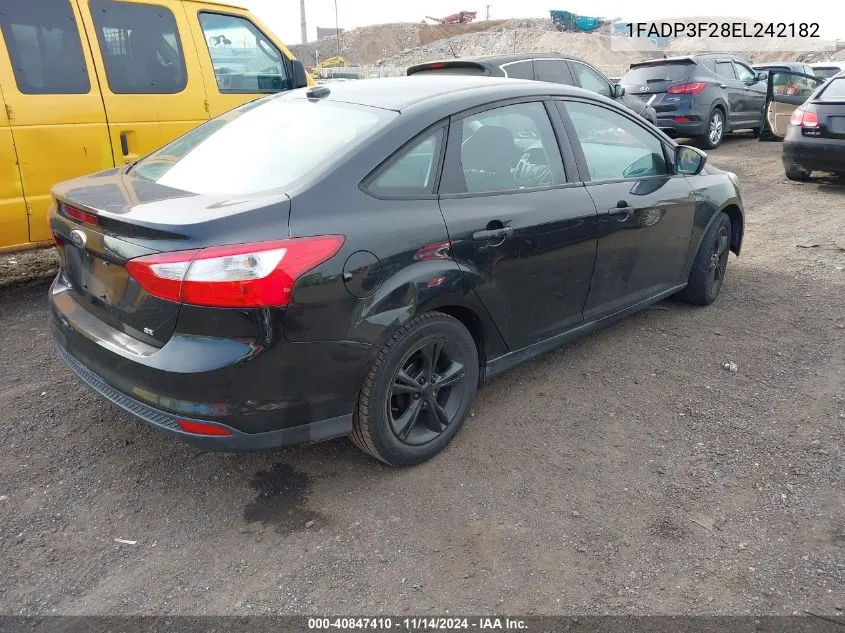 1FADP3F28EL242182 2014 Ford Focus Se